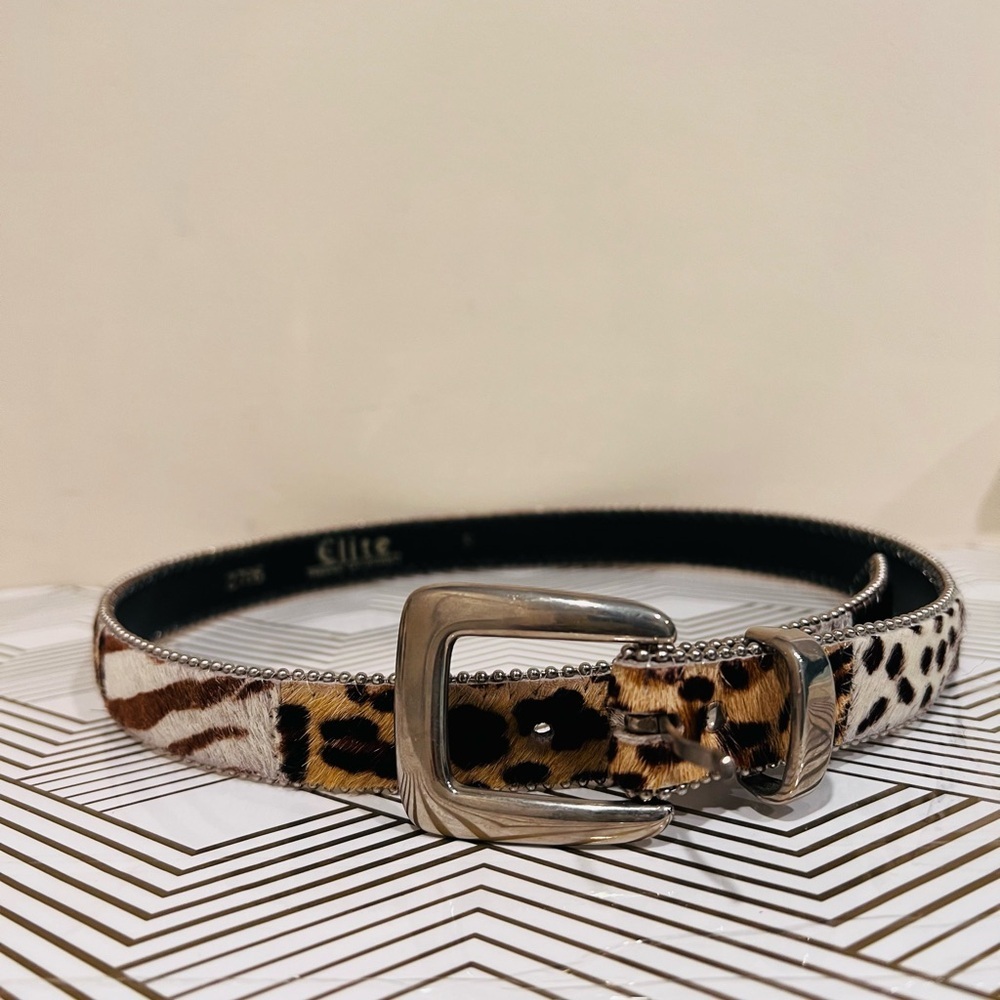 MIXED ANIMAL PRINT VINTAGE BELT